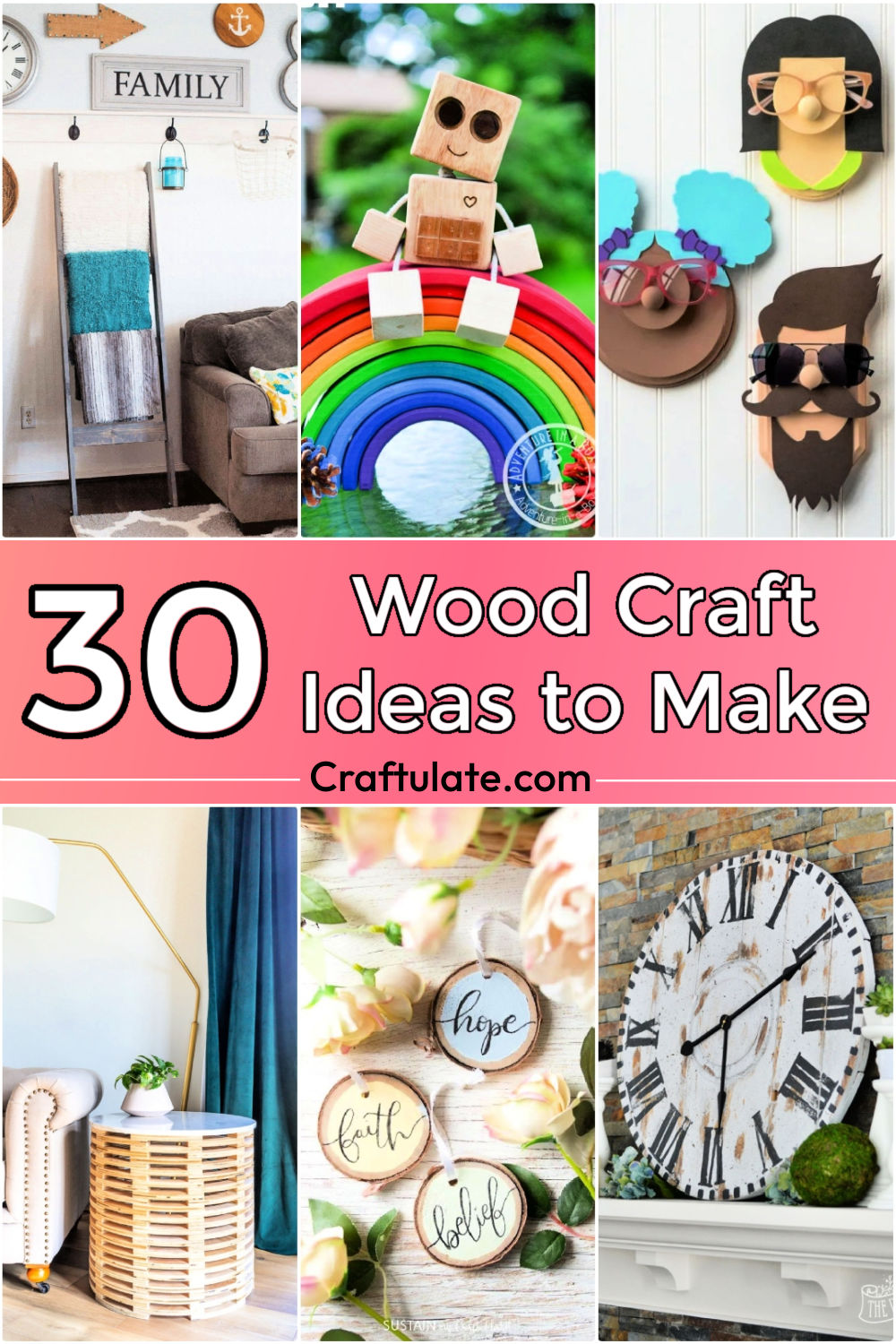 30 Simple Wood Craft Ideas to Make - Craftulate